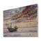 Designart - Wooden Fishing Boat On The Baltic Shore - Nautical & Coastal Print on Natural Pine Wood